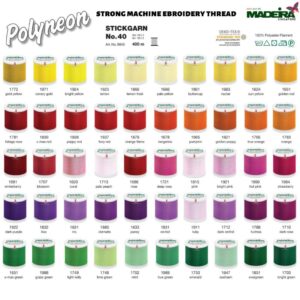 Polyneon 400m No.40 (Embroidery Thread) 160 Colors